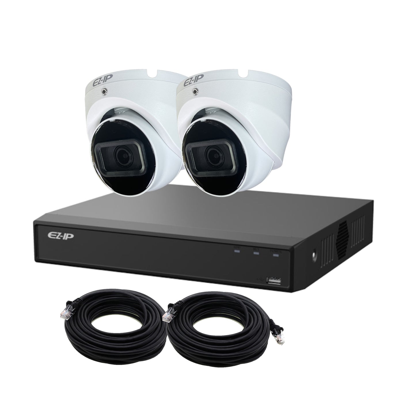 8MP EZ-IP by Dahua IR IP POE CCTV Kit with 2 Cameras, 1TB HDD and Ready Made Cables