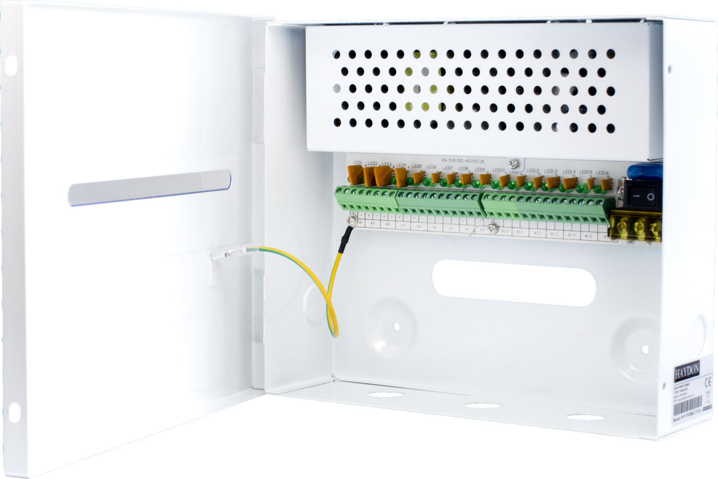 HAY-PSUMULTI-10A Haydon 16 Way 10A Metal Boxed Power Supply 12Vdc